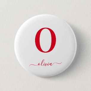 Name des Monogrammskripts Personalisiert weiß und  Button