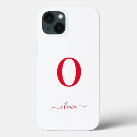 Name des Monogrammskripts Personalisiert weiß und  Case-Mate iPhone Hülle (Rückseite)