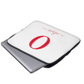 Name des Monogrammskripts Personalisiert weiß und Laptopschutzhülle (Vorne Knopf)