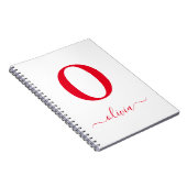 Name des Monogrammskripts Personalisiert weiß und  Notizblock (Rechte Seite)