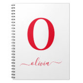 Name des Monogrammskripts Personalisiert weiß und  Notizblock (Vorderseite)