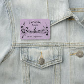 Name des musikalischen Score-Designs Namensschild (Beispiel)