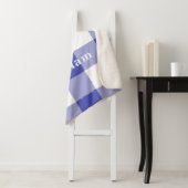 Name des Musters für das blaue Gingham-Muster Sherpadecke (Beispiel)