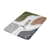 Name des Musters für geometrische Formen neutraler Badematte (Schrägansicht)