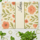 Name des Musters für Vintage Wildblume Geschirrtuch (Gefaltet)