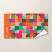 Name des Musters Retro Ästhetik Badhandtuch Set (Handtuch)