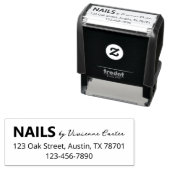 Name des Nagelstudios Rücksendeadresse Permastempel (Beispiel)