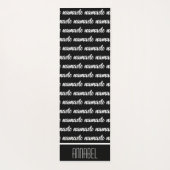 Name des Namens Moderne Schwarze Meditation Yogamatte (Rückseite)