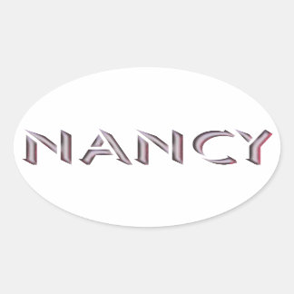 Name des Nancy-Aufklebers Ovaler Aufkleber