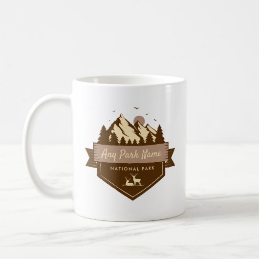 Name des Nationalparks oder Staat Kaffeetasse (Links)