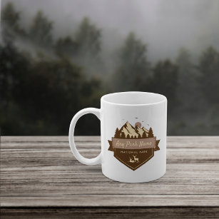 Name des Nationalparks oder Staat Kaffeetasse