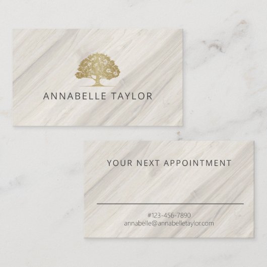 Name des natürlichen Wellness-Centers Terminkarte (Vorne/Hinten)