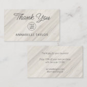 Name des natürlichen Wellness-Centers Vielen Dank Rabattkarte (Vorne/Hinten)