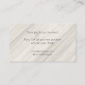 Name des natürlichen Wellness-Centers Vielen Dank Rabattkarte (Rückseite)