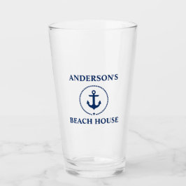 Name des Nautic Anchor Beach House Glas