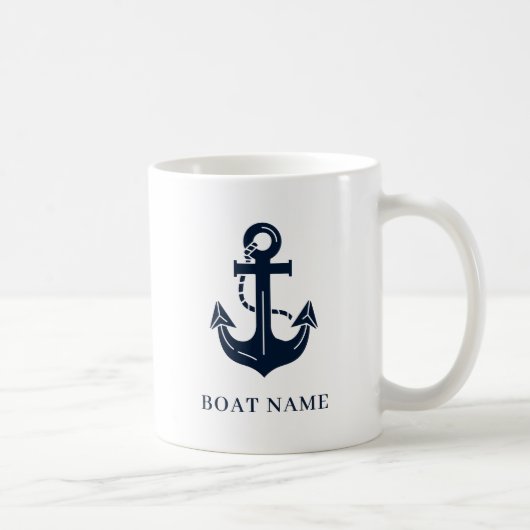 Name des Nautic Anchor Boats Kaffeetasse (Rechts)
