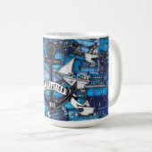 Name des Nautic Anchor Boats Kaffeetasse (VorderseiteRechts)