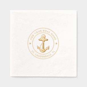 Name des Nautic Anchor Boats Servietten Mit Folie