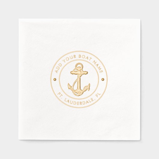 Name des Nautic Anchor Boats Servietten Mit Folie (Vorderseite)