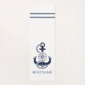 Name des Nautic Anchor Boats Yogamatte (Rückseite)