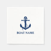 Name des nautical Blue Anchor Rope Boots Serviette (Vorderseite)