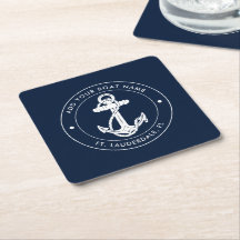 Name des nautischen Anchor-Navy-Blue-Boots