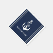 Name des nautischen Blumenankers Serviette (Ecke)