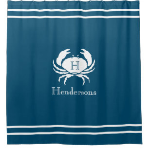Name des nautischen, dunklen, Aquamarin blauen Kre Duschvorhang