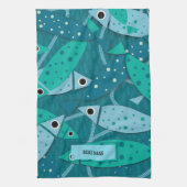 Name des nautischen Fischermusters Geschirrtuch (Vertikal)