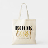 Name des Nerds "Lover Black Script Book" Tragetasche (Rückseite)