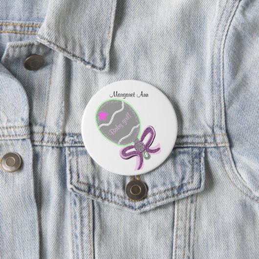 Name des neuen Baby Girl Button (Beispiel)