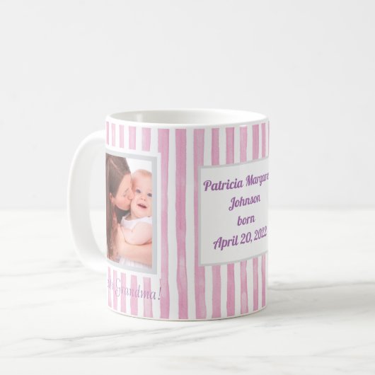 Name des neuen Oma-Fotos Kaffeetasse (Vorderseite Links)