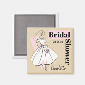 Name des neutralen Brautparty der Mode-Bride Magnet (Vorderseite/Rückseite)