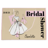 Name des neutralen Brautparty der Mode-Bride rosa Große Geschenktüte (Vorderseite)