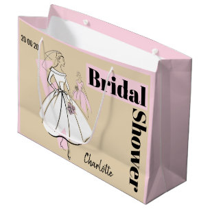 Name des neutralen Brautparty der Mode-Bride rosa Große Geschenktüte