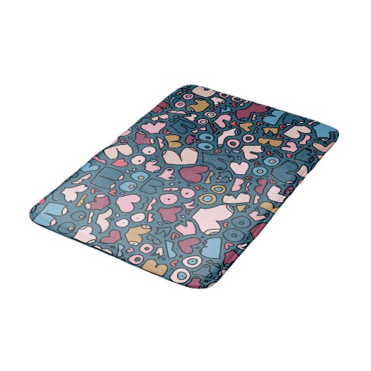 Name des neutralen Brustmusters Badematte (Schrägansicht)