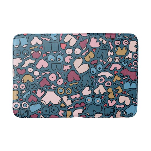 Name des neutralen Brustmusters Badematte (Vorderseite)