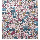 Name des neutralen Brustmusters Duschvorhang (Vorderseite)