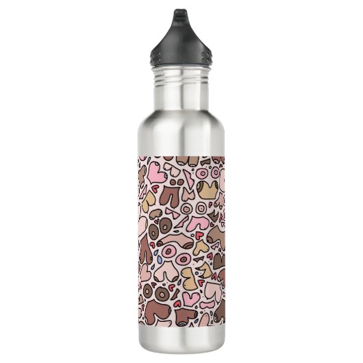 Name des neutralen Brustmusters Edelstahlflasche (Rechts)