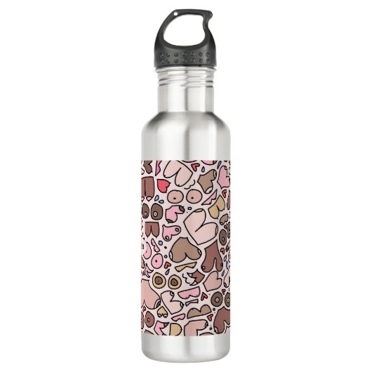 Name des neutralen Brustmusters Edelstahlflasche (Vorderseite)