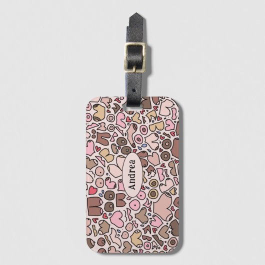 Name des neutralen Brustmusters Gepäckanhänger (Vorderseite Vertikal)