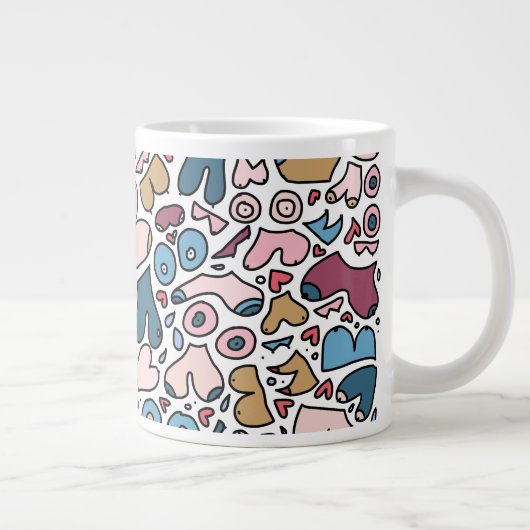 Name des neutralen Brustmusters Jumbo-Tasse (Rechts)