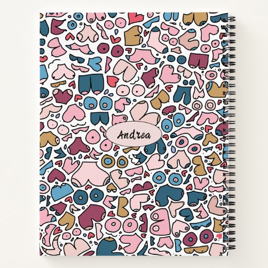 Name des neutralen Brustmusters Notizblock (Rückseite)