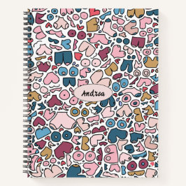 Name des neutralen Brustmusters Notizblock