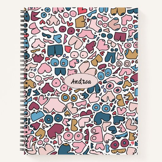 Name des neutralen Brustmusters Notizblock (Vorderseite)