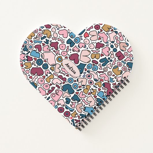 Name des neutralen Brustmusters Notizblock (Rückseite)