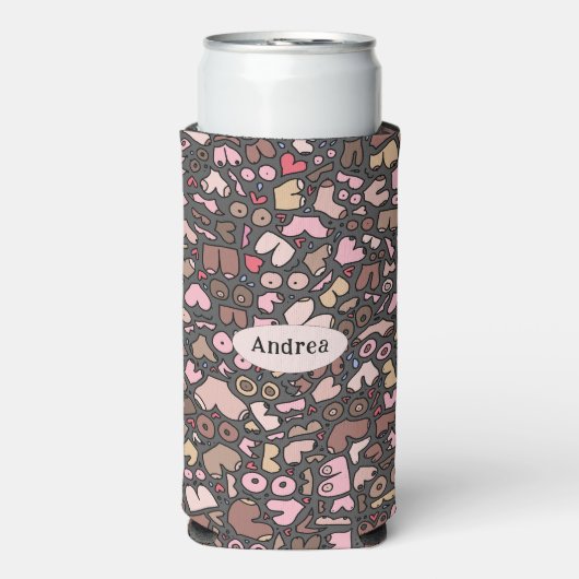 Name des neutralen Brustmusters Selters Dosenkühler (Seltzer Vorderseite)