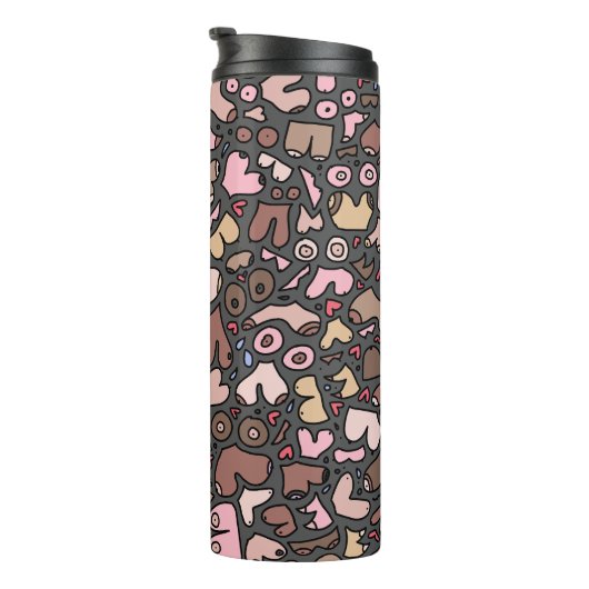 Name des neutralen Brustmusters Thermosbecher (Nach rechts gedreht)