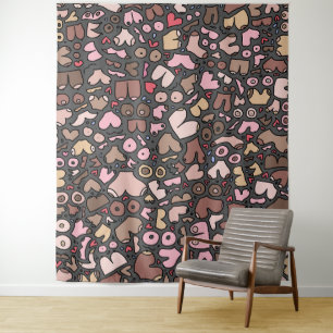 Name des neutralen Brustmusters Wandteppich
