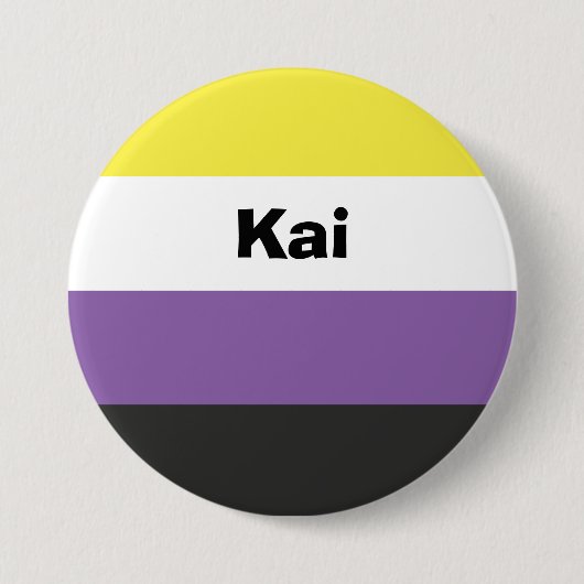 Name des nicht binären Strichs oder Monogramms Button (Vorderseite)